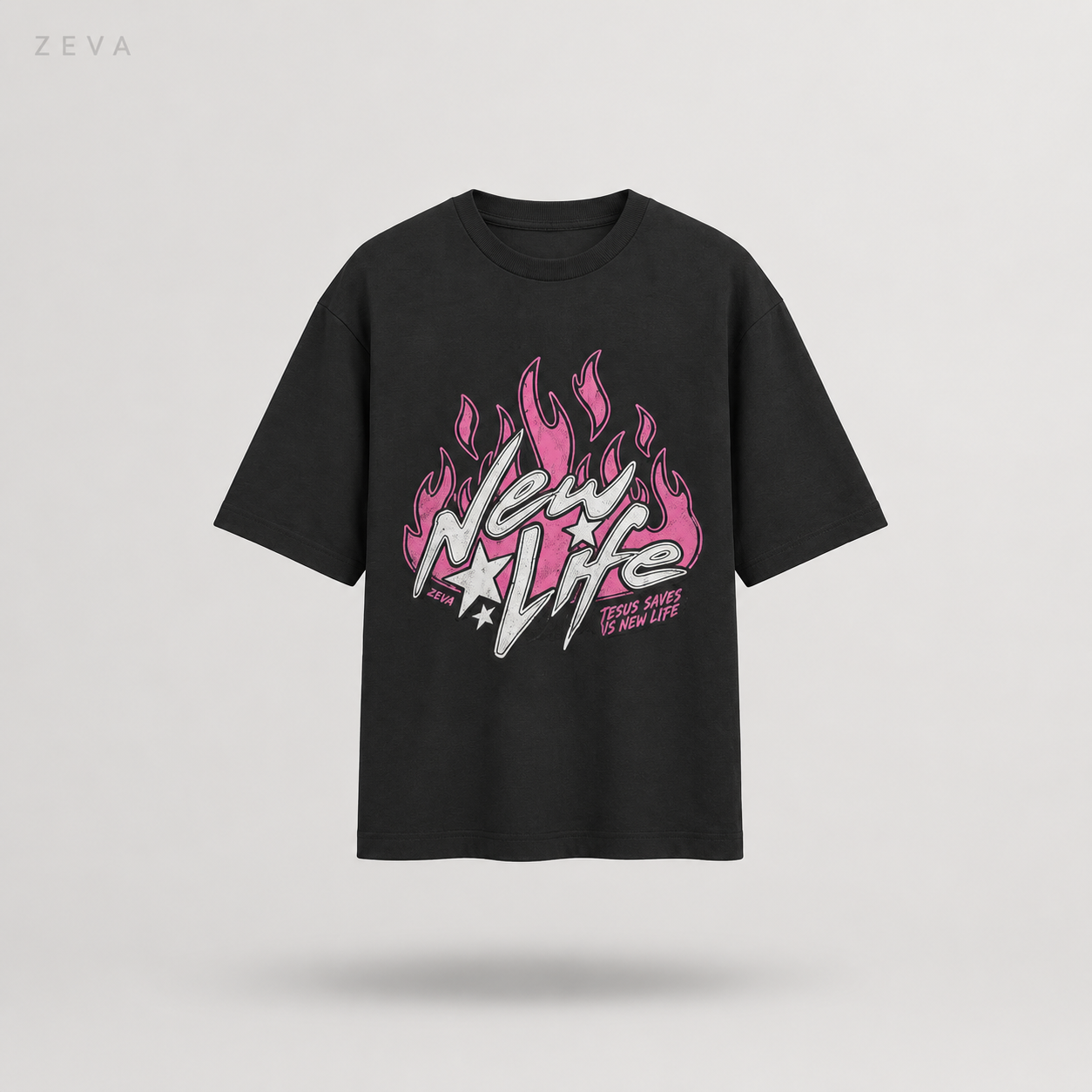 New Life Flame Oversized Tee