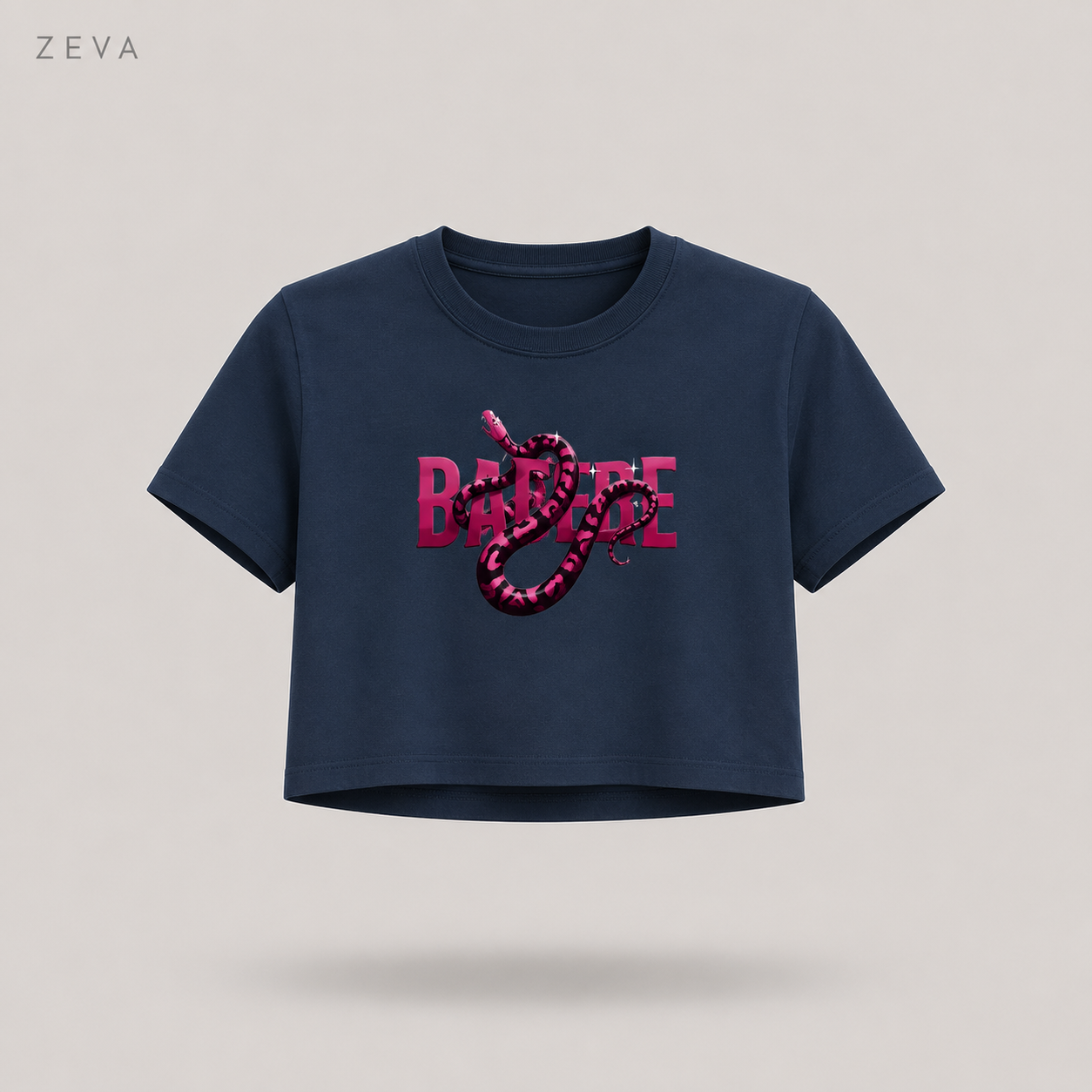 Snake Script Crop Top