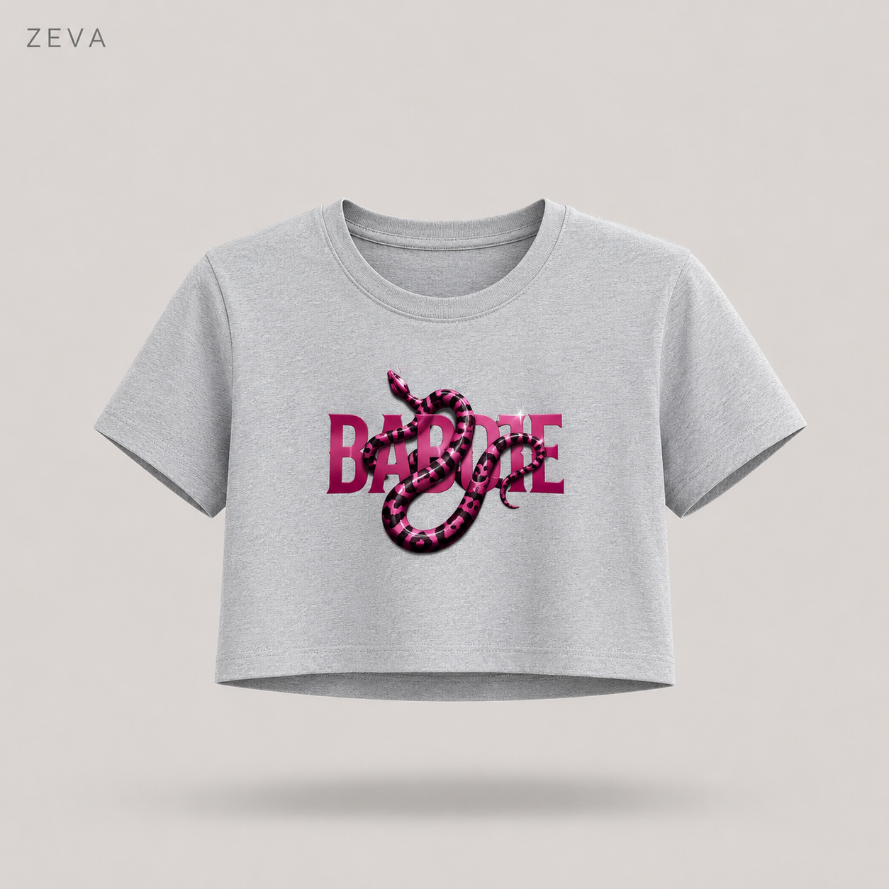 Snake Script Crop Top