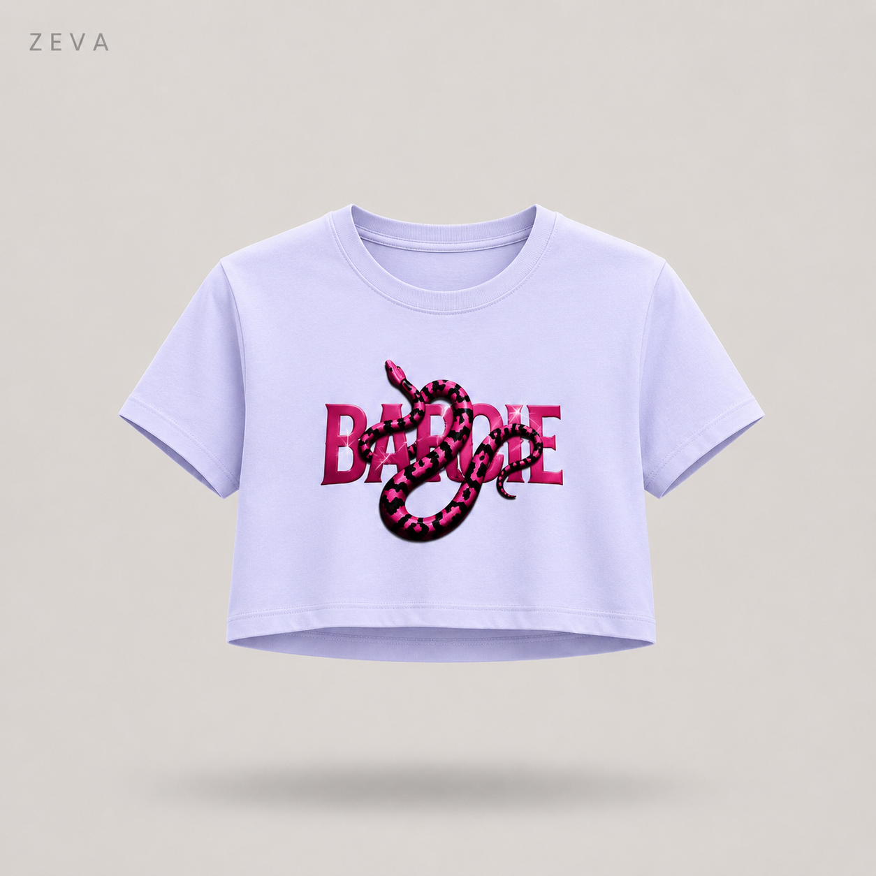 Snake Script Crop Top