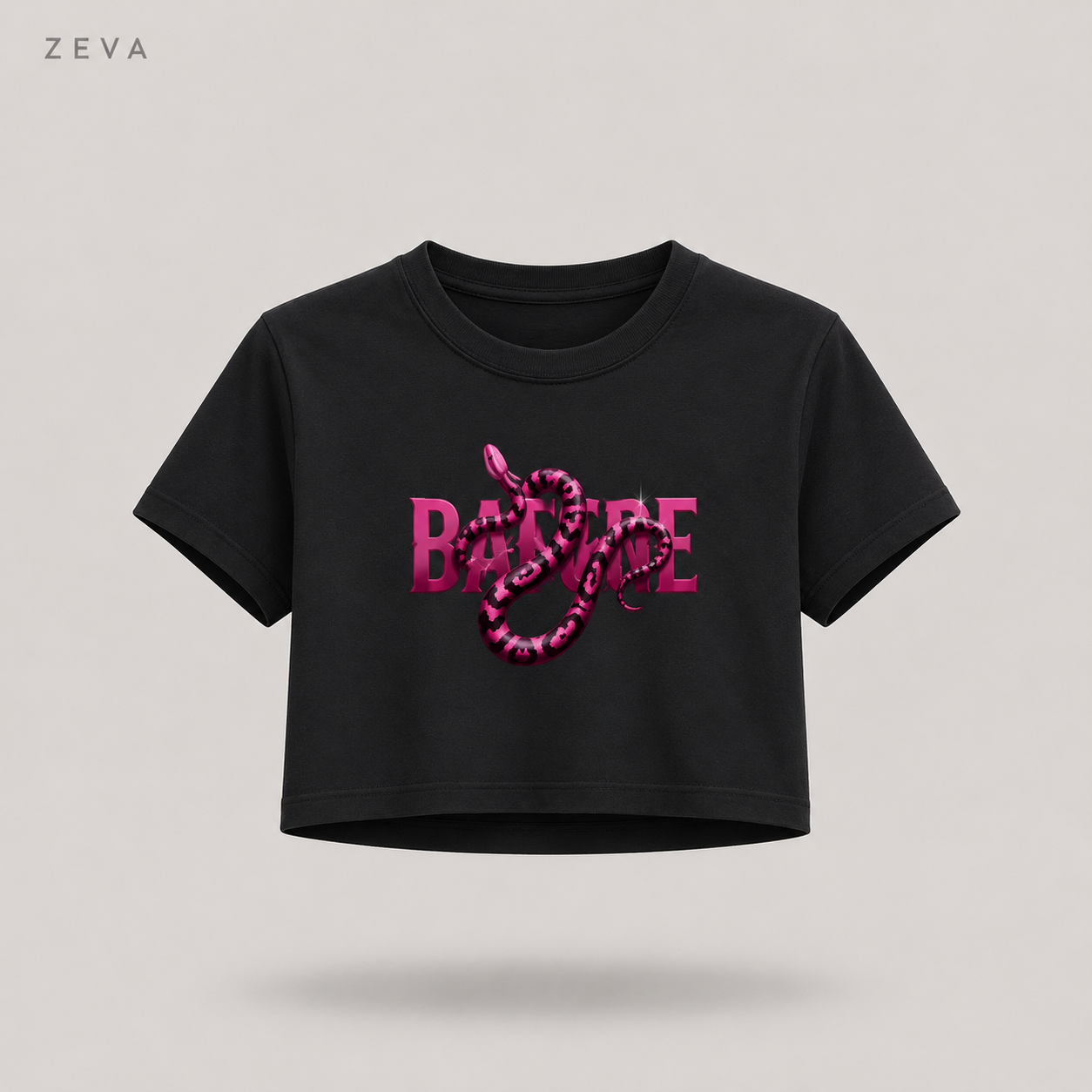 Snake Script Crop Top