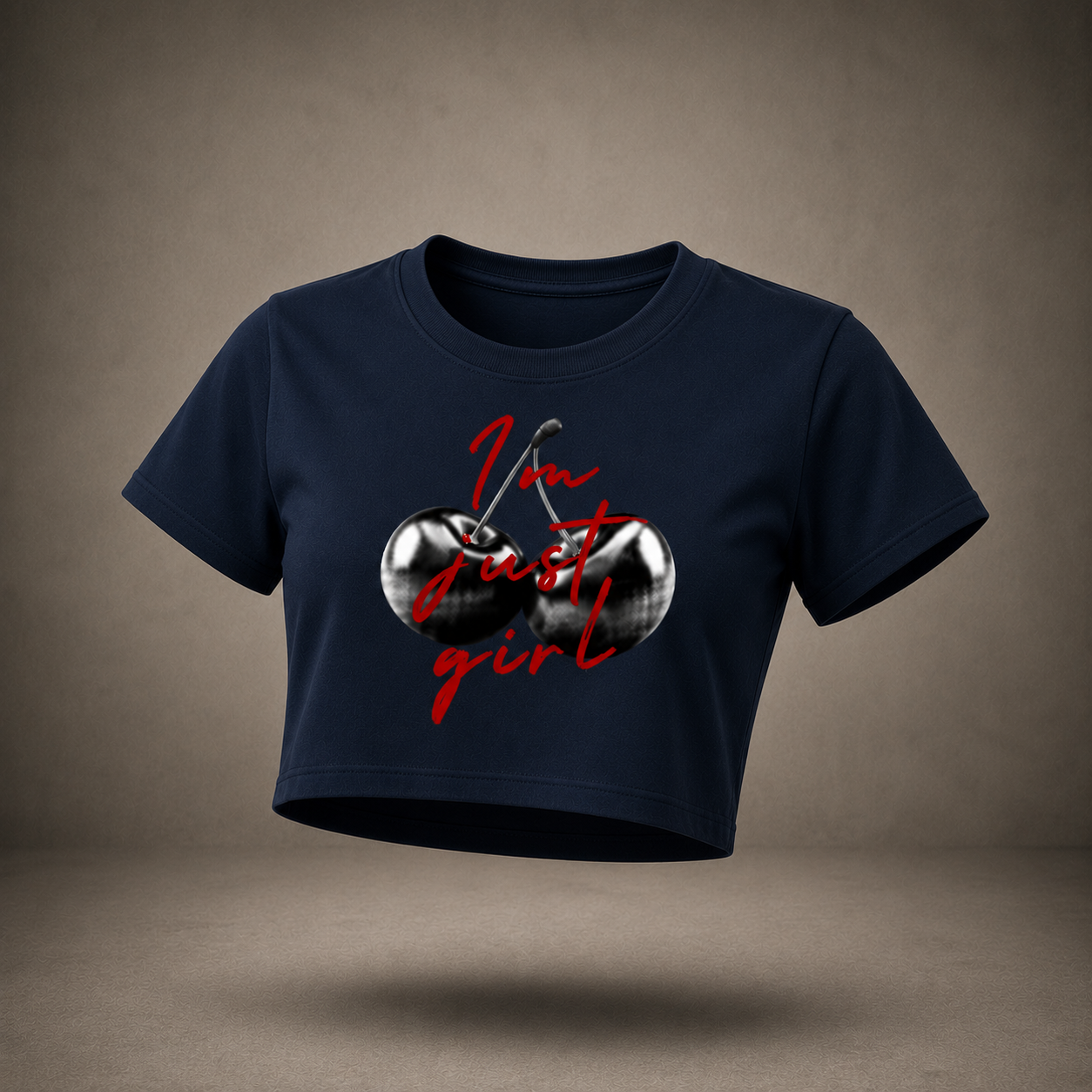 ZEVA "Just a Girl" Cherry Crop Top