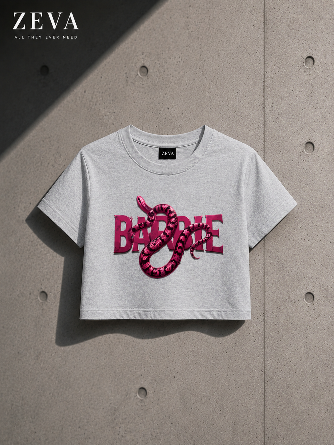 Snake Script Crop Top
