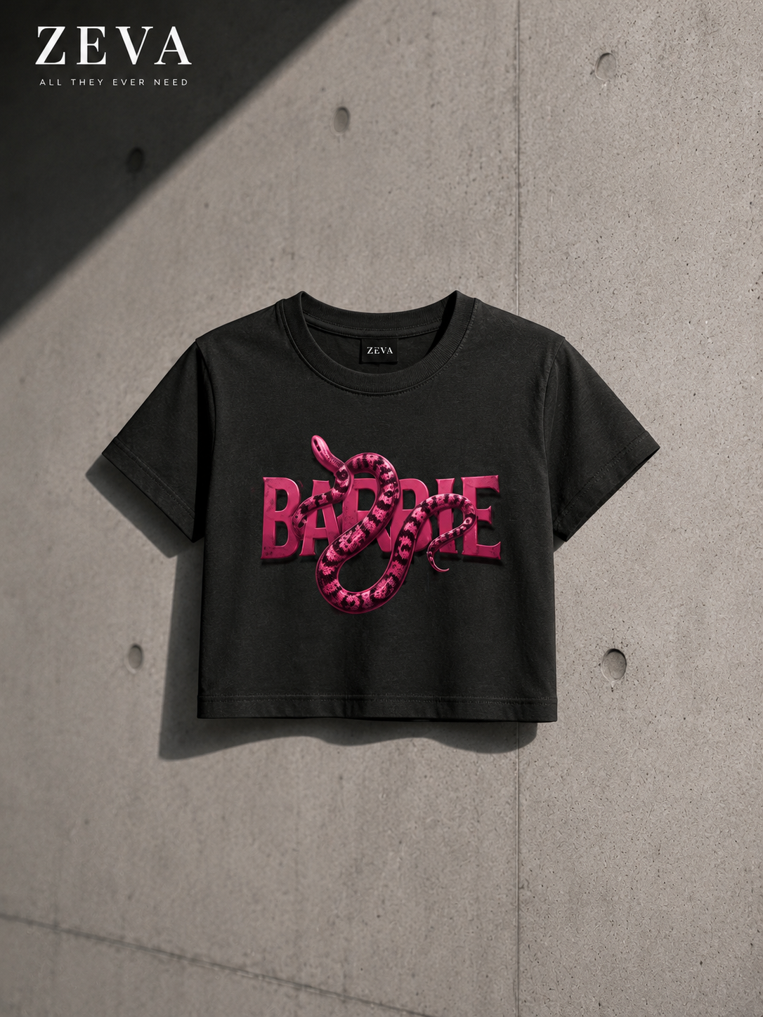 Snake Script Crop Top