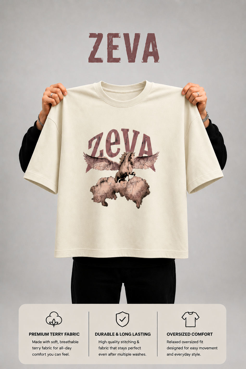 ZEVA Pegasus Oversized Terry Tee