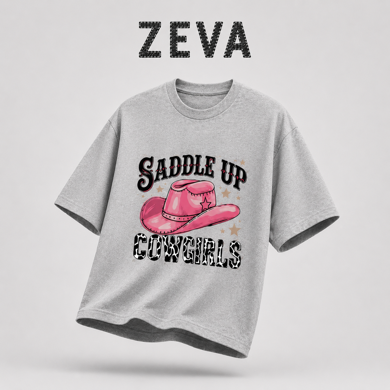 ZEVA Saddle Up Cowgirls Oversized Tee