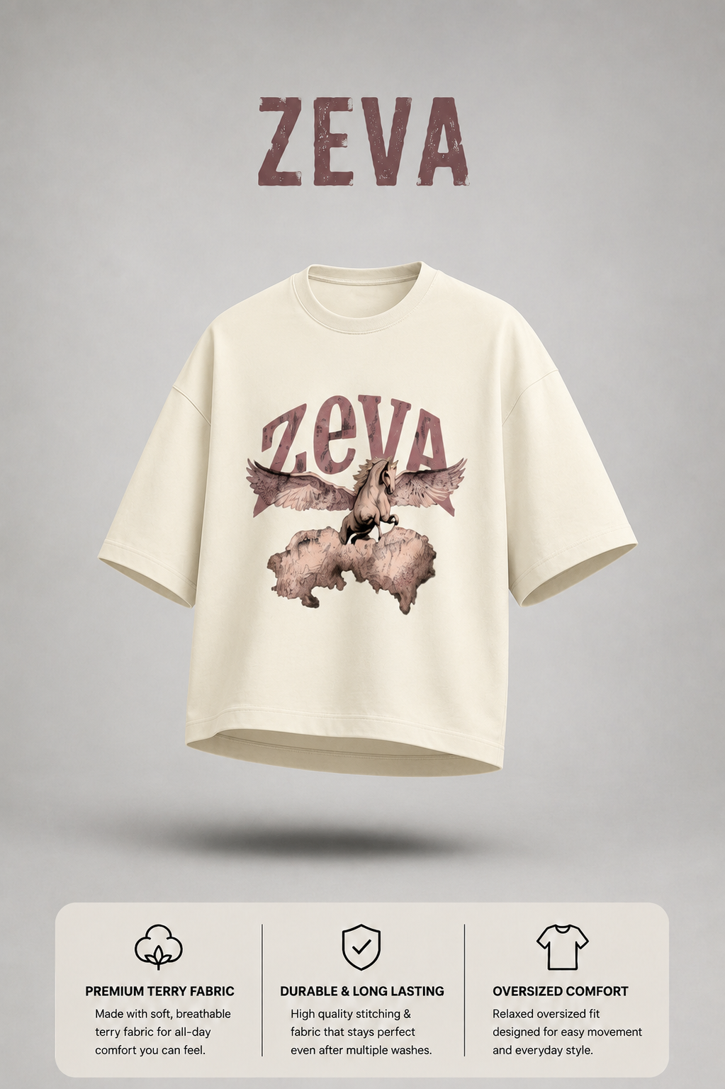 ZEVA Pegasus Oversized Terry Tee
