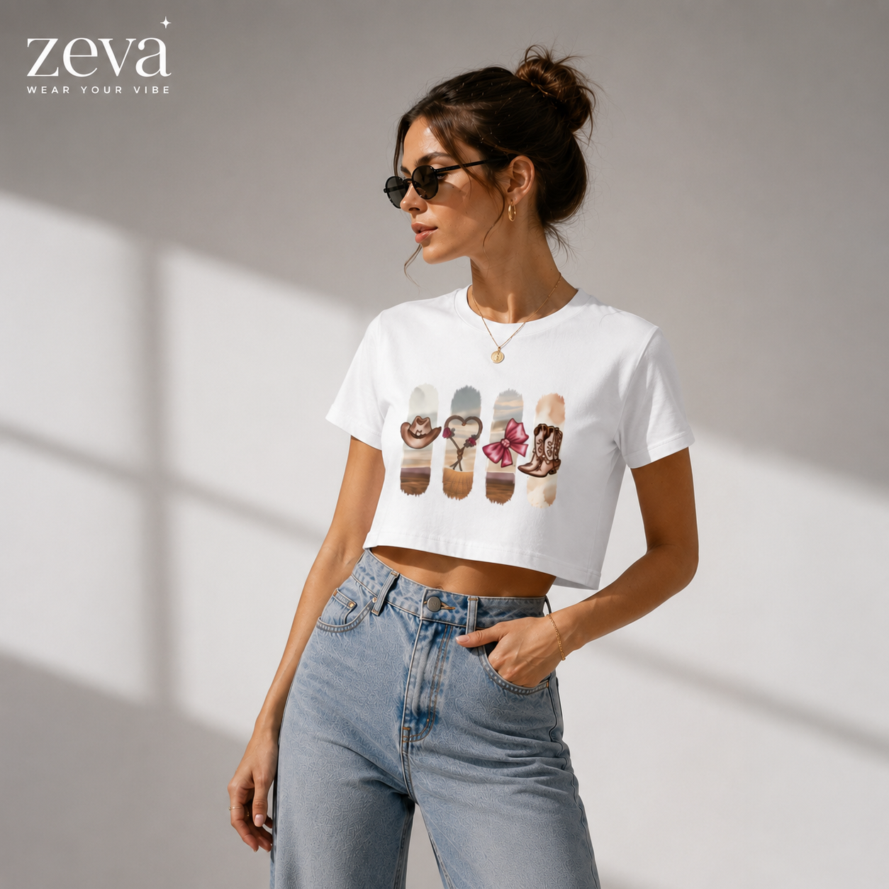 ZEVA Western Desert Crop Top