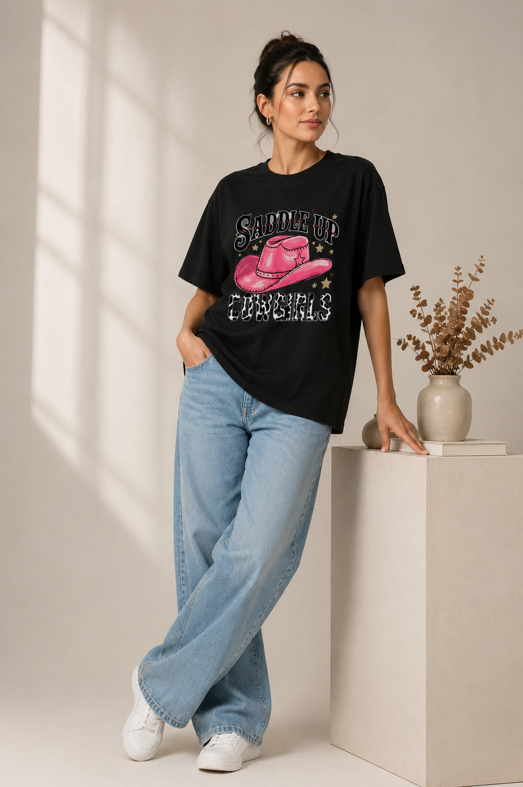 ZEVA Saddle Up Cowgirls Oversized Tee