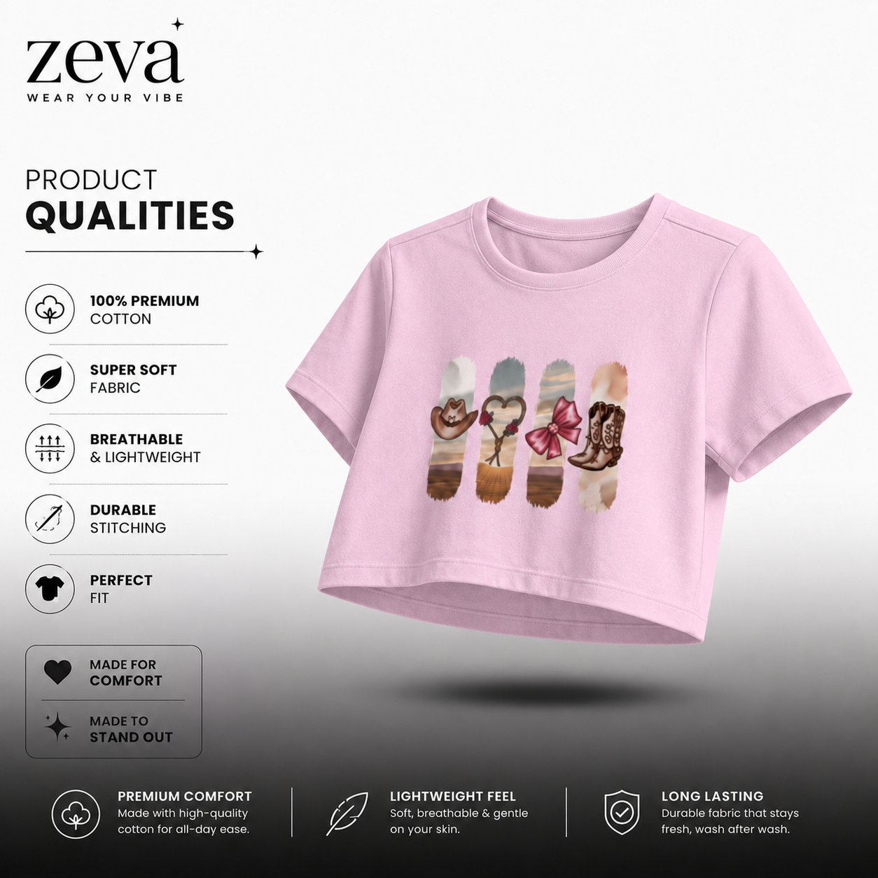 ZEVA Western Desert Crop Top