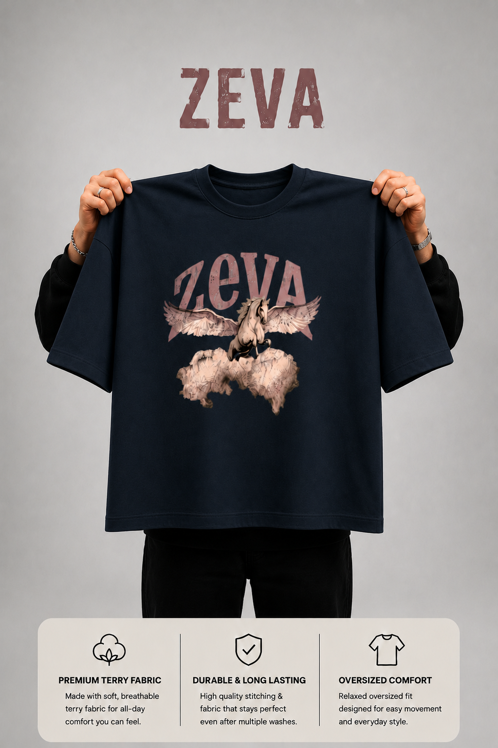 ZEVA Pegasus Oversized Terry Tee