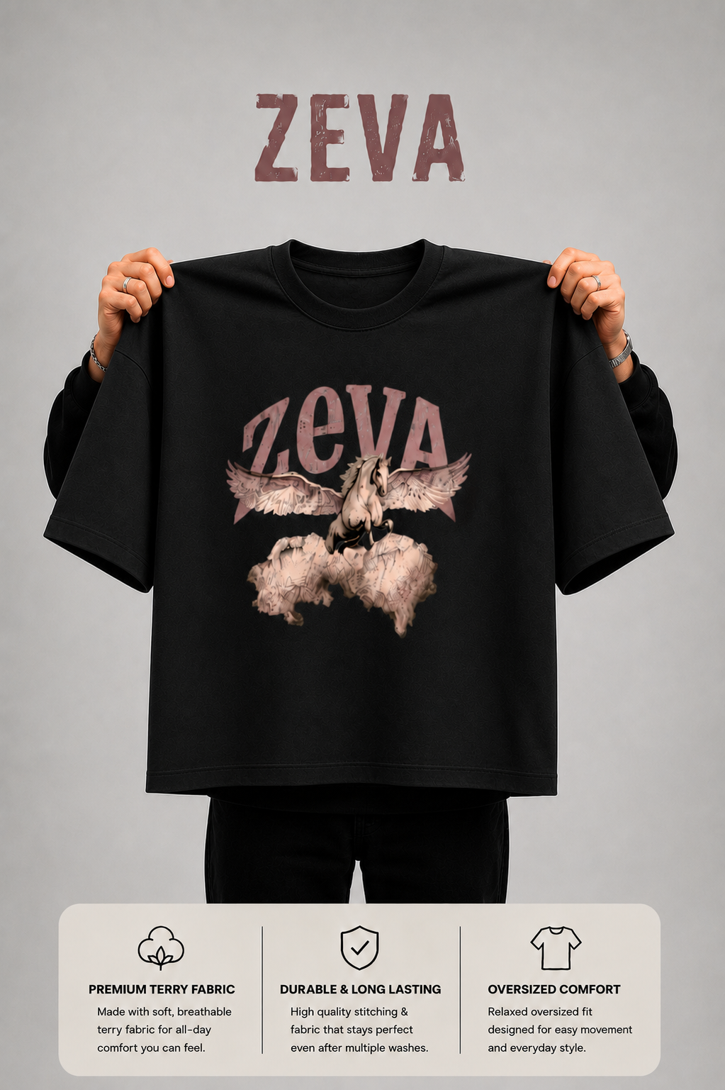 ZEVA Pegasus Oversized Terry Tee