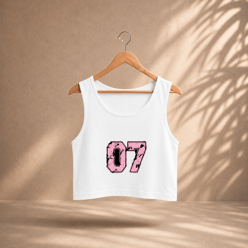 "07" Varsity Crop Tank